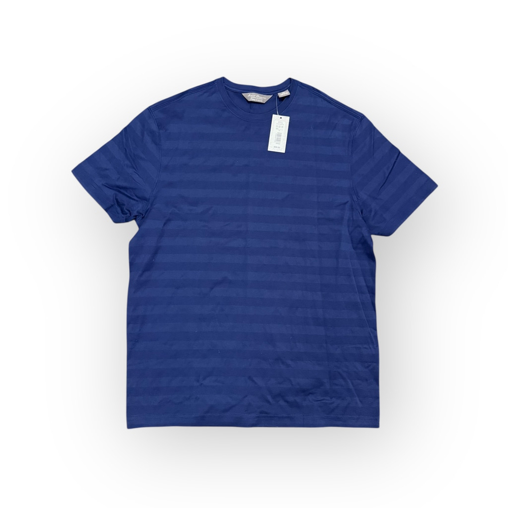 Daniel Cremieux Men's Pima Cotton Tee Shirt Sz Med Dark Blue Striped NWT - Picture 2 of 7